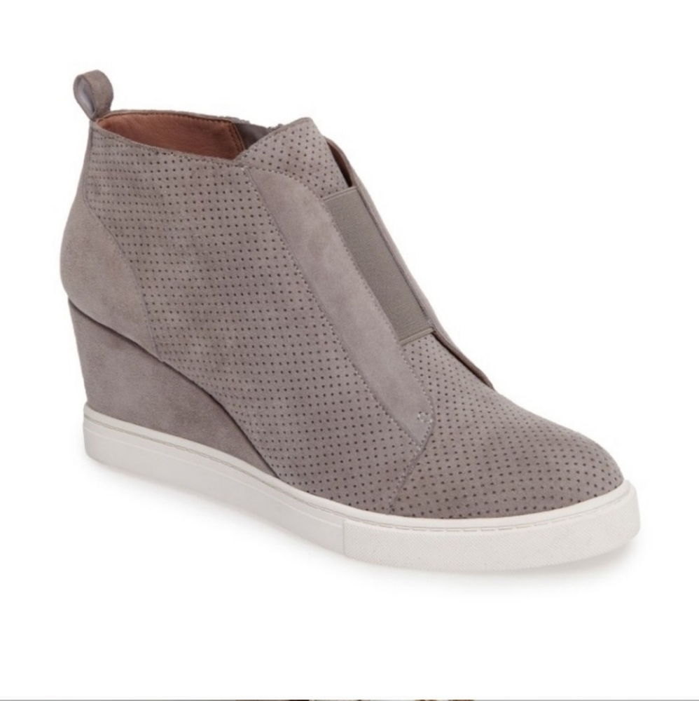 Linea Paolo Felicia wedge sneaker light grey